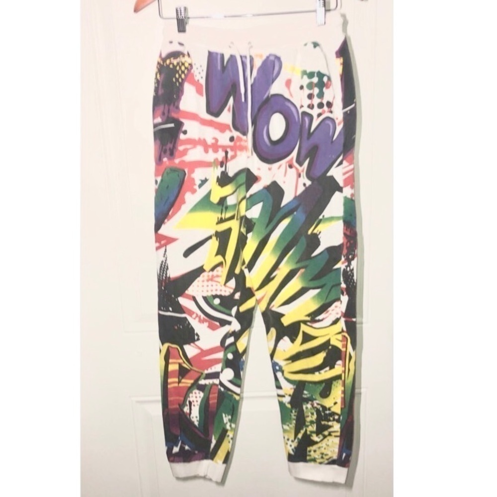 Hype means nothing Wow Me Joggers Size Large neon colors - Picture 4 of 8